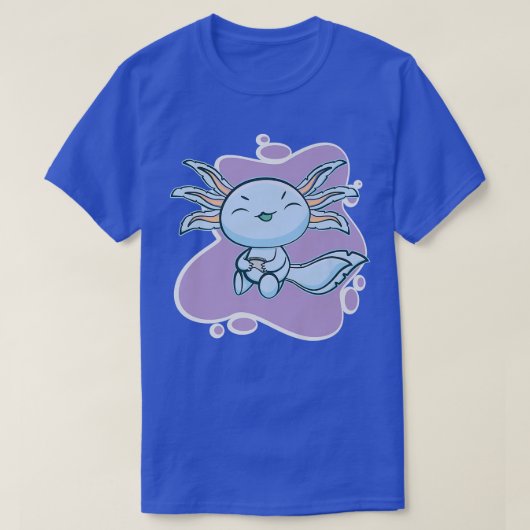 Gamesolotl Blue Aolotl Video Gamer Walking T-Shirt (Design vorne)