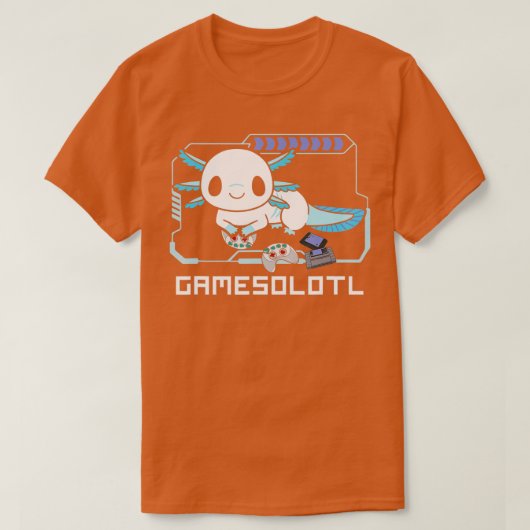 Gamesolotl Funny Axolotl Video Gaming Animal T-Shirt (Design vorne)