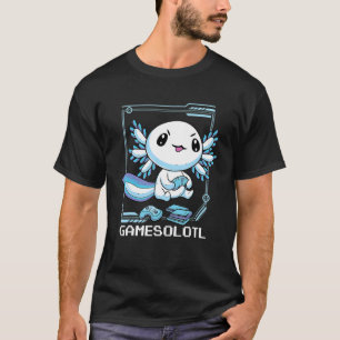 Gamesolotl Gamer Axolotl Fish Playing Video Games T-Shirt