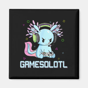 Gamesolotl Niedlich Axolotl Video Gamer Kawaii Ani Magnet