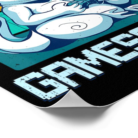 Gamesolotl Niedlich Axolotl Video Gamer Kawaii Ani Poster (Ecke)