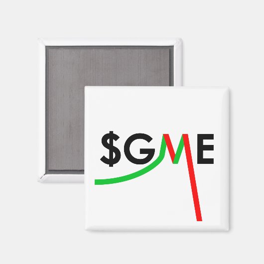 Gamestop GME Kurz Squeeze Magnet (Vorderseite/Rückseite)