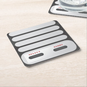 Gamesystemsteuerung Rechteckiger Pappuntersetzer