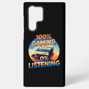 Gaming 0% Zuhören Lustiger Gamer Retro Stil Gaming Samsung Galaxy Hülle