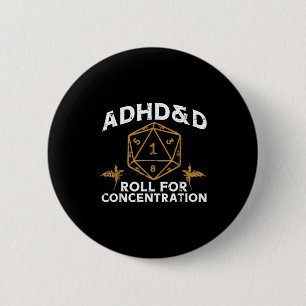 Gaming-ADHS und lustige Gamer-Männer Jungen Kinder Button