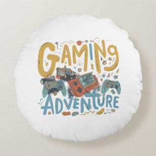 Gaming Adventure Rundes Kissen