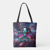 Gaming-Alien Extraterrestrisch Personalisiert Tasche (Rückseite)