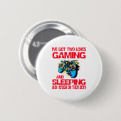 Gaming And Sleeng Gamer Valentines Day Boys Kids Button (Vorne & Hinten)