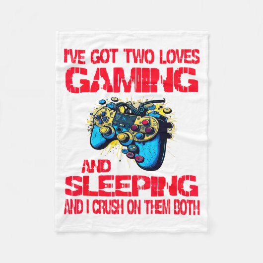 Gaming And Sleeng Gamer Valentines Day Boys Kids Fleecedecke (Vorderseite)