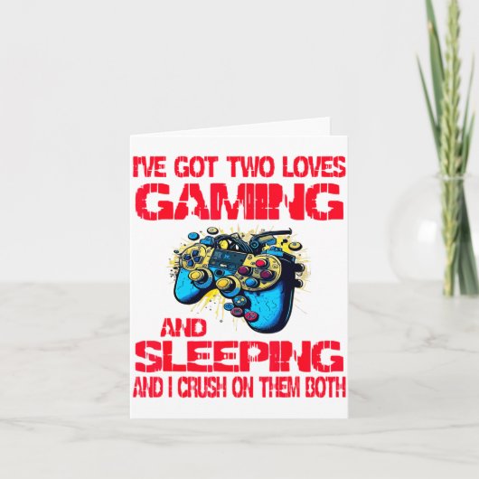Gaming And Sleeng Gamer Valentines Day Boys Kids Karte (Vorderseite)