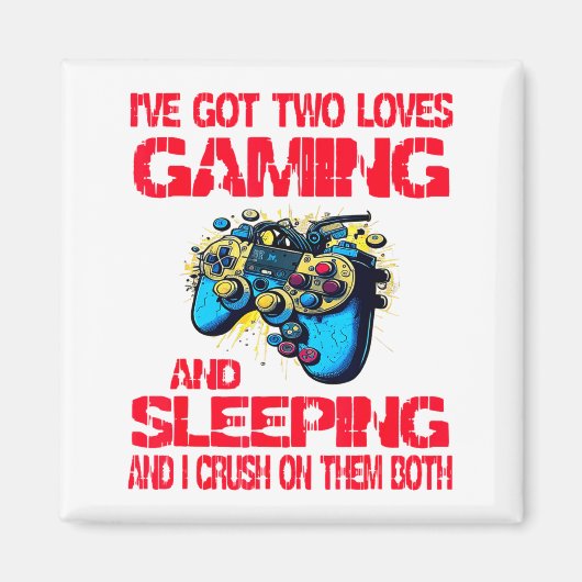 Gaming And Sleeng Gamer Valentines Day Boys Kids Magnet (Vorne)