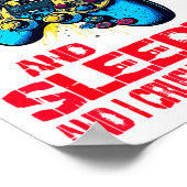 Gaming And Sleeng Gamer Valentines Day Boys Kids Poster (Ecke)