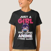 Gaming Anime Japanese Girl Manga Otaku Kinder T-Shirt (Vorderseite)