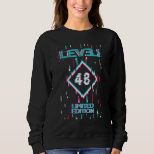 Gaming auf der Geburtsstufe 48 Jahre Sweatshirt