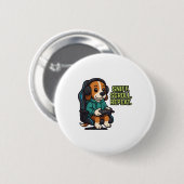 Gaming Beagle Cartoon Kapuzenpullover Gamer Hund D Button (Vorne & Hinten)