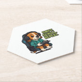 Gaming Beagle Cartoon Kapuzenpullover Gamer Hund D Untersetzer (angewinkelt)