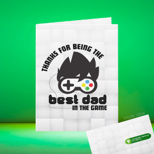 Gaming Bester Vater im Grußspiel Karte
