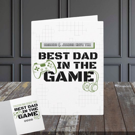Gaming bester Vater im Personalisierten Spiel Karte