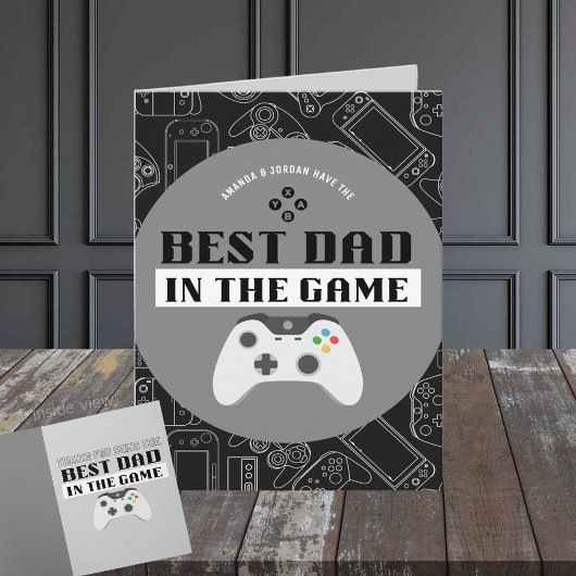 Gaming bester Vater im Personalisierten Spiel Karte