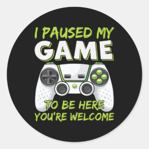 Gaming Boys Girls Men Gamer Video Game 3 Runder Aufkleber