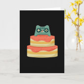Gaming Cake Birthday Design Karte (Gelbe Blume)