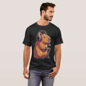 Gaming Capybara Cool Gamer Capy Rodent Men Boys Yo T-Shirt (Vorne ganz)