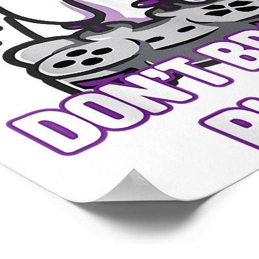 Gaming Cat Meow | Funny Cat Poster (Ecke)