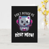 Gaming Cat Niedlich Video Games Kitten Gamer Karte (Gelbe Blume)