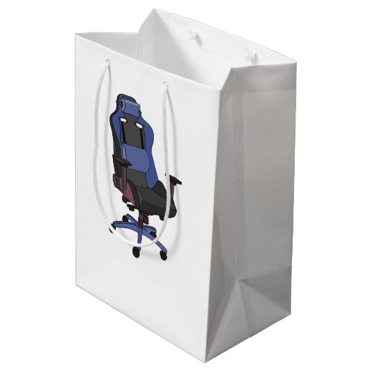 Gaming-Chair Mittlere Geschenktüte (Rückseite Schrägansicht)