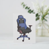 Gaming-Chair Postkarte (Stehend Vorderseite)
