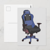 Gaming-Chair Postkarte (Vorne/Hinten)