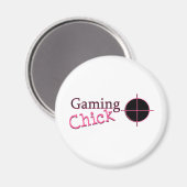 Gaming Chick Magnet (Vorderseite/Rückseite)