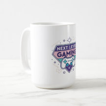 "Gaming Coffee Mug 15oz | Next Level Gaming Badge 