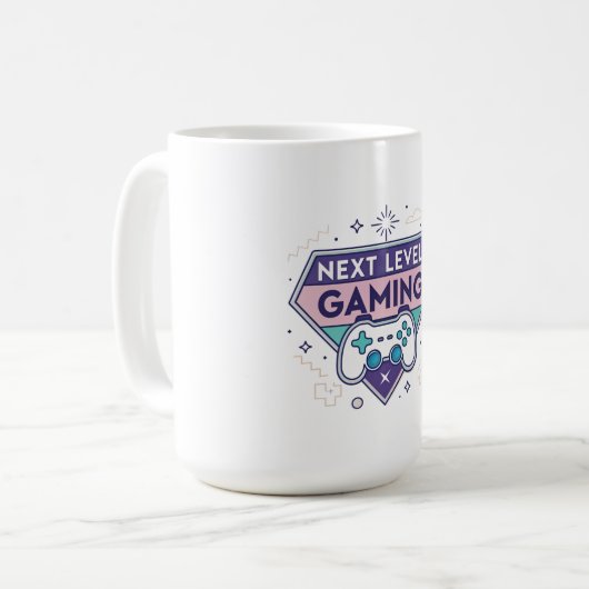 "Gaming Coffee Mug 15oz | Next Level Gaming Badge Kaffeetasse (Vorderseite Links)