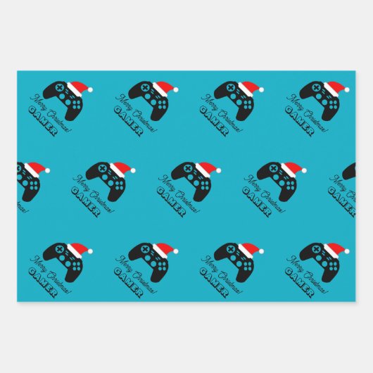 Gaming controller for gamer custom Christmas gift Geschenkpapier Set (Vorderseite 2)