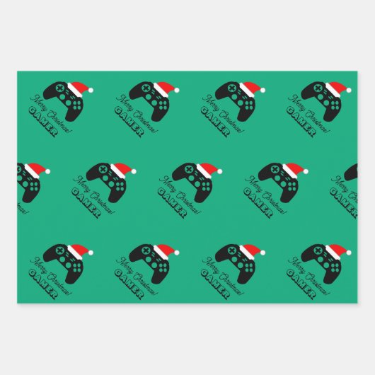 Gaming controller for gamer custom Christmas gift Geschenkpapier Set (Vorderseite)