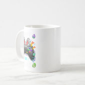 Gaming-Controller mit sonnigen Ohren Funny Easter  Kaffeetasse (Vorderseite Links)