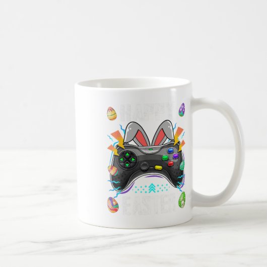 Gaming-Controller mit sonnigen Ohren Funny Easter  Kaffeetasse (Rechts)