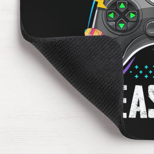 Gaming-Controller mit sonnigen Ohren Funny Easter Mousepad (Ecke)