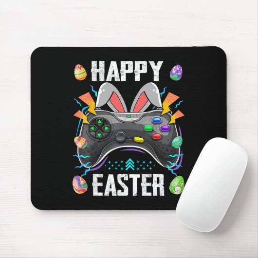 Gaming-Controller mit sonnigen Ohren Funny Easter Mousepad (Mit Mouse)