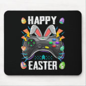 Gaming-Controller mit sonnigen Ohren Funny Easter Mousepad (Vorne)