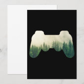 Gaming-Controller und Waldschutz Einladung (Vorne/Hinten)