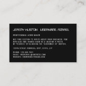 Gaming-Controller, Video Gamer Business Card Visitenkarte (Rückseite)