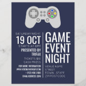 Gaming-Controller, Video-Gamer-Eventwerbung Flyer (Vorne)