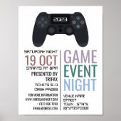 Gaming-Controller, Video-Gamer-Eventwerbung Poster (Vorne)