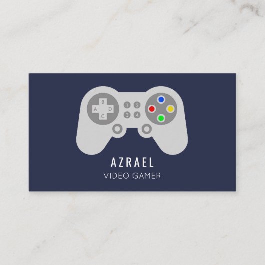 Gaming-Controller, Video-Gamer Visitenkarte (Vorderseite)