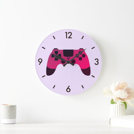 Gaming Controller Video Games Nerd Gamer Große Wanduhr (Zuhause)