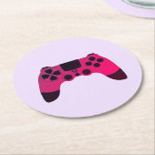 Gaming Controller Video Games Nerd Gamer Runder Pappuntersetzer (Angewinkelt)