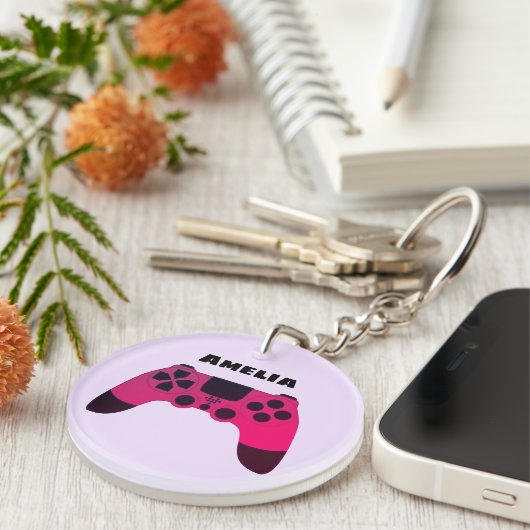 Gaming Controller Video Games Nerd Gamername Schlüsselanhänger (Vorderseite rechts)