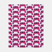 Gaming-Controller Videogames Nerd Gamer Fleecedecke (Vorderseite)